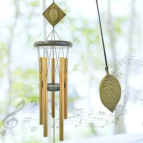Wind Chimes for Outside,32" Memorial Wind Chimes Create a Zen Atmosphere for Outdoor,Garden Patio Yard Decor Christmas Ornaments Lucky Gift for Women/Mother/Mom/Father/Unisex(Bronze) - size: 32inch