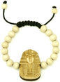 GWOOD Pharaoh Good Wood Maple Color 10mm Wide Bead Pendant Replica Bracelet