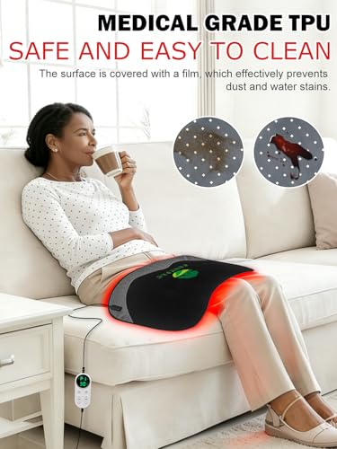 Red-Light-Therapy-for-Body,2026 Upgraded 4 Therapy Modes,5 Intensity Levels,10–90 Min Timer,Medical-Grade TPU Mat for Pain Relief,25"x13"Dual Wavelength Infrared Red Light Blanket for Home&Travel Use - size: 25" x 13"