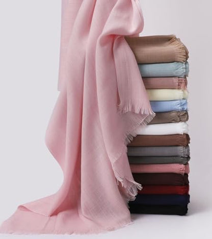Women's Cotton Scarves Lady Light Soft Fashion Solid Scarf Wrap Shawl - color: Sweet Potato Purple 11