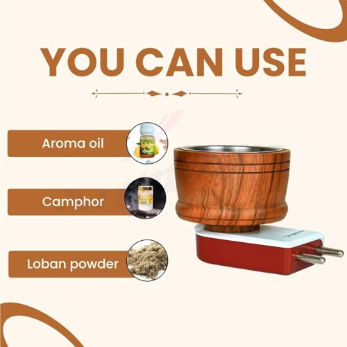 3-in-1 Electric Camphor Burner Kit with Camphor Tablets & Premium Herbal Blend for Relaxation, Meditation & Home Fragrance