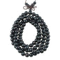 Nupuyai Natural Wood Wrap Bracelet for Women and Men, 108 Prayer Mala Beads Tibetan Necklace for Unisex Elastic Meditation Yoga Jewelry - color: Ebony Wood(8mm)