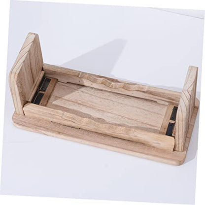 Zen Wooden Meditation Stool Lightweight Kneeling Bench for Comfortable Practice Non Slip Design for Home Use Tea Ceremony and Mindfulness Sessions