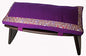 Meditation Bench & Cushion Set - Folding Seiza - Indochine Border Purple - color: Indochine Border Purple