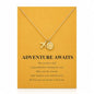 Zealmer Dainty 18K Gold Plated Compass World Map Pendant Necklace Graduation Gift for Friends - style: Anchor