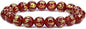 Amandastone Natural Gemstone 10mm Round Beads Stretch Bracelet 7 Inch - color: Dyed Six Word AA Grade Red Agate