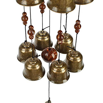 Bird Nest Wind Chime, Bird Bells Chimes with 12 Wind Bells for Glory Mother’s Love Gift, Garden Backyard Church Hanging Decor, Bronze