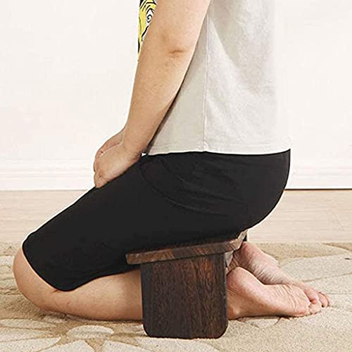 Solid Wood Meditation Bench, Portable Seiza Kneeling Stool, Detachable Legs or Hinged Folding Legs, Original Ergonomic Design - color: A