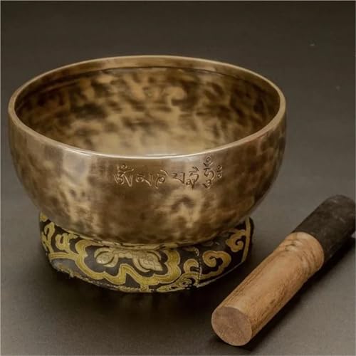 Singing Bowls Set Professional Original Bowls Full Moon Handmade Buddha Sound Bowl Healing Instrument Meditation Accessories，12CM