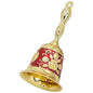 Handbell, Small Hand Bell Hand Call Bells Wedding Bells, Table Bell Service Bell for Restaurant, Hotel, Shops, Pet Training Bell, Christmas Bells (Golden Red)