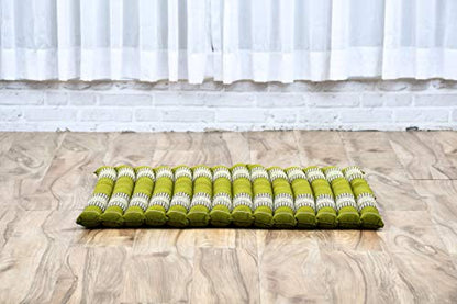 Leewadee Zabuton Seating Cushion – Square Floor Seat for Meditation Exercises, Light Yoga Mat Filled with Kapok - color: Sf17 - Green