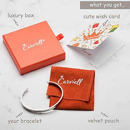 Carviell Bracelet - Gifts for Women – Inspirational, Friendship, Love, Mom, Daughter, Sister, Christian, Graduation, Memorial & Wedding Gifts – 100+ Phrases – Stainless Steel, Gift-Ready - style: BADASS Gift - You F##king Got This