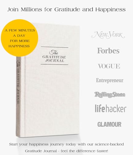 The Original Gratitude Journal - 5 Minute Gratitude Practice with Inspiring Prompts & Quotes for Mindfulness, Reflection & Personal Growth 2026 - Wellness Journal for Men & Women - color: Beige