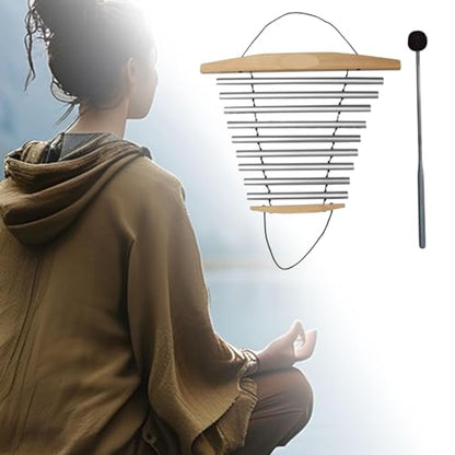 DYNWAVE Meditation Chime, Meditation Bowl Sound, Musical Instruments, Tubular Chime with Mallet for Home Office, 9 Tones Thickened - color: 9 Tones Thickened