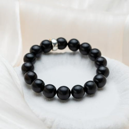 wooden bead bracelets for women Stretch Adjustable Black Beaded Bracelet for Men Women Friends Sister