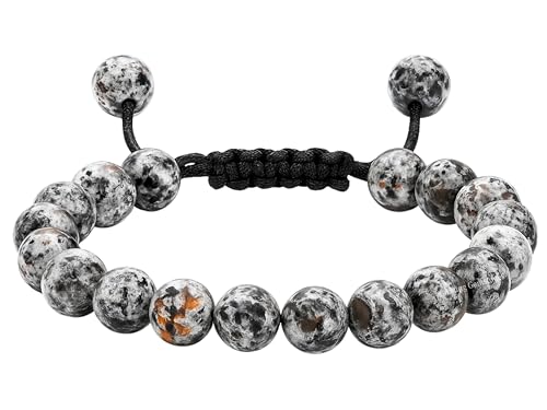 Amazing Gemstone Yooperlite Bracelet for Women Men's Gifts - Protection Healing Crystal Bracelet - 8mm Gemstone Beaded Adjustable Bracelet Pulseras Para Hombres Mujer Stocking Stuffers - color: Yooperlite