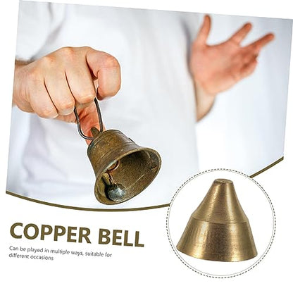 2pcs Copper Meditation Bells Ethnic Design Percussion Instruments Lightweight Portable Unique Sound for Ceremonies Relaxation