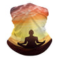 Yoga Meditation Balaclava UV Protection Cooling Neck Gaiter Bandana Breathable Face Cover Scarf for Men Women White