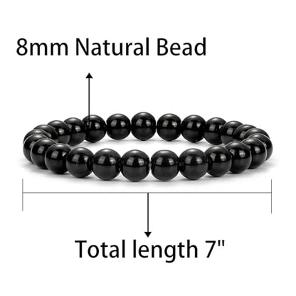 Healing Crystal Bracelet for Women, Natural Stone Beaded Healing Crystal Bracelet Triple Protection Stress Relief Beads Jewelry Birthday Gifts Jewelry for Her - style: Black Lava