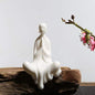 KJYHXX White Ceramic Little Monk Furniture Handmade Home Deco Creative Gift (Zen) - color: Zen