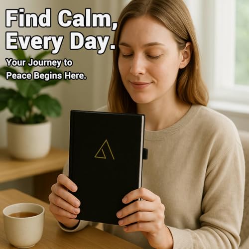 Guided Anxiety Journal for Women & Men – Cognitive Behavioral Therapy (CBT) Journal with Mindfulness Prompts, Anti-Anxiety Techniques, Overthinking & Brain Dump Journals – A Thoughtful Gift for Mental Health & Wellness - color: Black