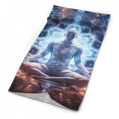 Neck Gaiter Meditation Energy Balaclava Windproof Face Mask Scarf for Men Women Sun Protection Headwear Breathable Face Cover Bandana for Skiing Hiking 19.6x9.8 Inch