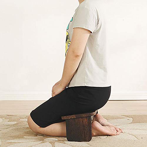 Wooden Meditation Bench (18x8x6in), Foldable & Ergonomic Meditation Stool, Sturdy Prayer Bench, Comfortable for Kneeling or Sitting, Perfect for Deeper & Longer Meditation