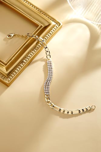 Bracelet for Women 14K Gold Plated Dainty Chain Simple Jewelry - style: Gold-Plated Chain