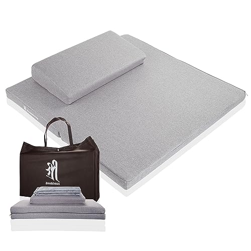 ZenBless Zafu Meditation Cushion Set,Yoga Meditation Pillow for Sitting on Floor,Large Square Meditation Mat and Pillow Set, Floor Pillow, Washable Cover(27.6") - size: Square 27.6"