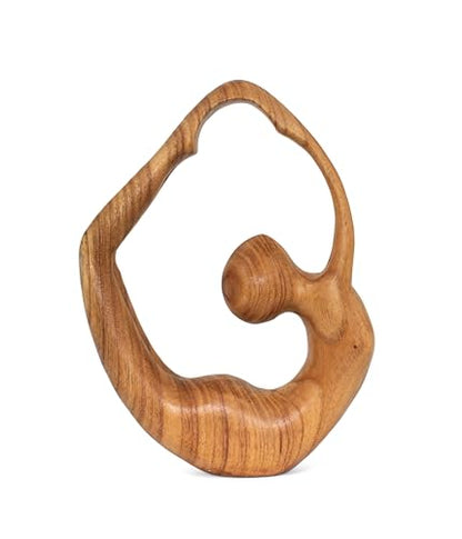 G6 Collection 10" Wooden Handmade Yoga Statue, Yoga Meditation Room Decor, Yoga Decorations for Home, Gift for Yoga Lover, Zen Gift Ideas, Figurine Instructor Office Studio Sculpture Yogi, Bow Pose - style: Bow Pose
