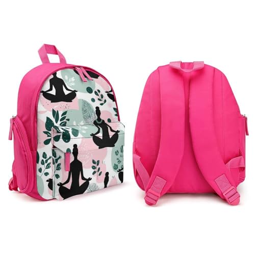 Meditation Yoga Nature Mini Travel Backpack Casual Daypacks Small Shoulder Bag for Shopping - color: Pink-style