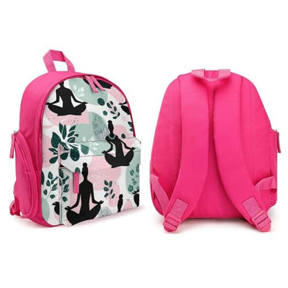 Meditation Yoga Nature Mini Travel Backpack Casual Daypacks Small Shoulder Bag for Shopping - color: Pink-style