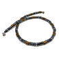 Healing Stress Anxiety Meditation Grounding Energy Gemstone Necklace Series - color: Black & Bronze Hematite -6 mm- Stone Tube Beads