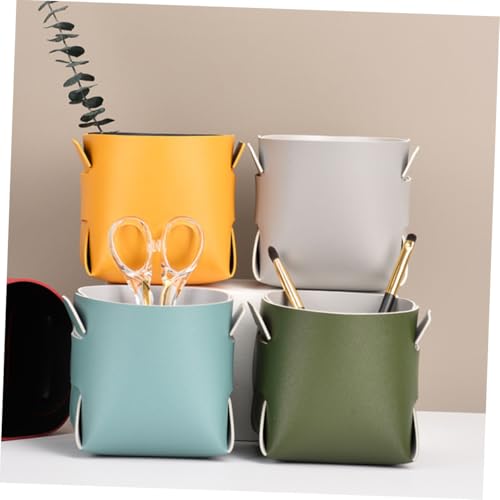 Zerodeko 2pcs Multi-purpose Pu Storage Boxes for Keys Makeup and Sundries Elegant Desktop Organizers for Living Room Bedroom and Bathroom Use