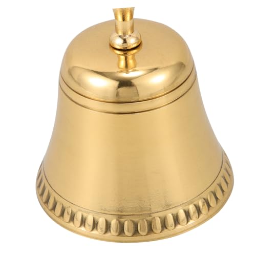 Portable Buddhism Hand Bell Traditional Copper Prayer Bell for Home Decor and Meditation Four-Sided Design for and Feng Shui and Blessings