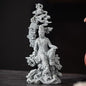 Water Moon Guanyin Zen Sculpture – Stone-Style Avalokiteshvara Statue Meditation Decor Tea Pet Buddhist Home Desktop Ornament