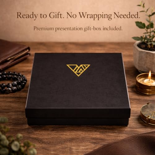 Guided Journal for Men | 13-Week Mindfulness & Self Mastery Journal for Gratitude, Reflection & Self Improvement | Unique Daily Prompts & Exercises | A5 Vegan Leather | Premium Gift Box | His Vibe - style: Without Pen