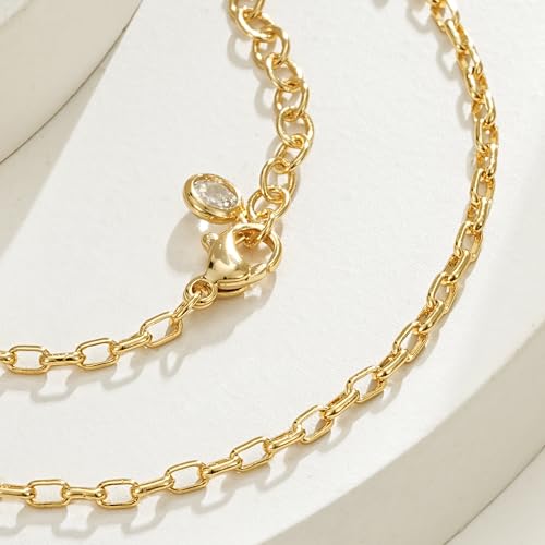 BENEIGE Gold Bracelets for Women 14k Gold Paperclip Bracelets Binding Bracelet, Adjustable Bracelets for Women Dainty Handmade Link Bracelet - color: Wide square buckle