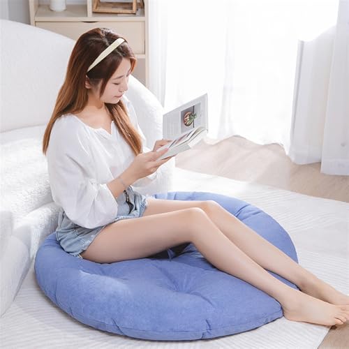 Lifup Extra Large Round Floor Pillow Cushion for Adults, 39 Inch Tufted Meditation Cushion Pillow for Classroom Balcony Tatami Living Room Yoga Seating Pink 39"