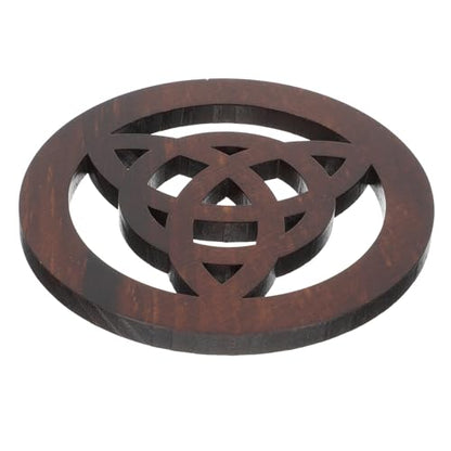 Altar Tile Pentacle Decor for Spiritual Ceremonies and Home Decoration Wood Ritual Object for Altar Supply and Religious Use