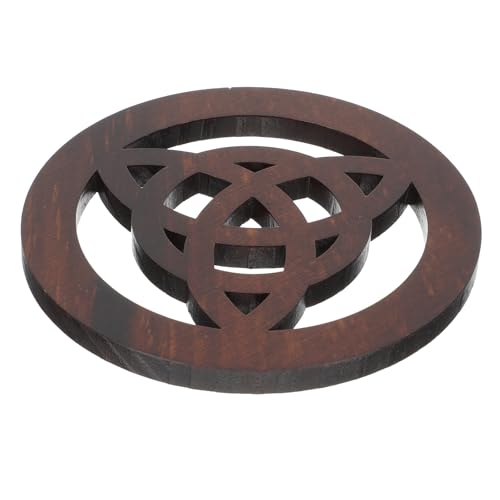 Altar Tile Pentacle Decor for Spiritual Ceremonies and Home Decoration Wood Ritual Object for Altar Supply and Religious Use