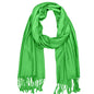 Falari Women's Soft Solid Color Pashmina Shawl Wrap Scarf, for Wedding, Bridesmaid Gifts, Evening Dress - color: Spring Apple Green