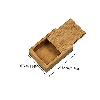 Veemoon 1pc Bamboo Storage Box for Jewelry and Makeup Chic Decorative Organizer Lids Versatile Storage for Bedroom Bathroom and Living Room and Practical Design