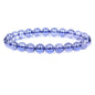 Keleny Gem Semi Precious Gemstones 8mm Natural Stone Round Beads Crystal Stretch Bracelets 7 Inch Unisex - color: 8mm Aqua Blue Clear Quartz