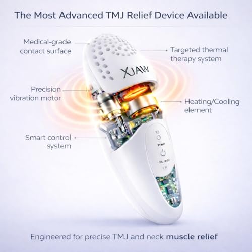 XJAW™ Advanced 3-in-1 Heated & Cooling Jaw & Neck Massager with Precision Vibration – Rechargeable Premium Wellness Device for Relaxation & Daily Comfort