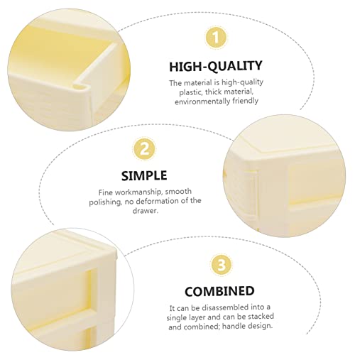 VALICLUD Multi-layer Plastic Storage Box Drawers Versatile Desktop Organizer for Jewelry Cosmetics and Accessories for Teens and Girls Room Decor