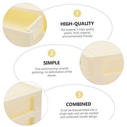 VALICLUD Multi-layer Plastic Storage Box Drawers Versatile Desktop Organizer for Jewelry Cosmetics and Accessories for Teens and Girls Room Decor