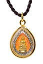 Artschatz Weekday Birthday Buddha Golden Colorful Thai Pendant, Amulet, Necklace, Charm, Sunday, Monday, Tuesday, Wednesday, Thursday, Friday, Saturday - style: Thursday - Phra Samathi “Meditation”