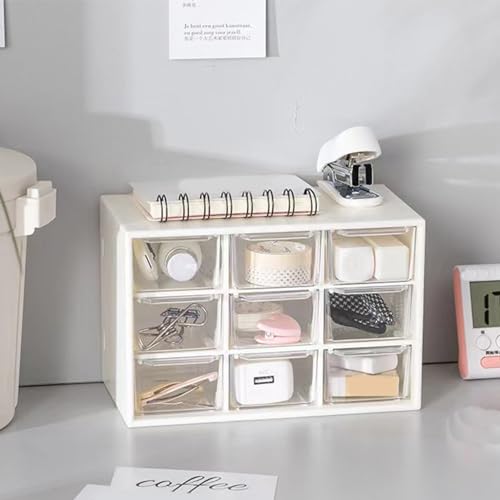 9-Drawer Desktop Organizer, Multifunctional Desk Storage Box for Jewelry, Makeup, Office, School, Home-Easy to