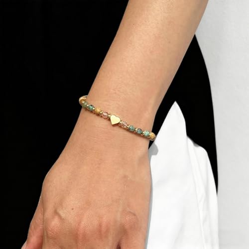 HETICA Inspirational Gifts for Women Birthday Natural Stone Inspirational Bracelet Collection Thinking of You Get Well Soon Card Jewelry Gifts for Women Friend Sister - style: You're Truly